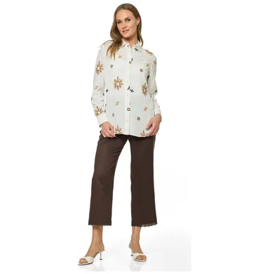 Blusa Bordada Cuello Sport para Foley's para Mujer