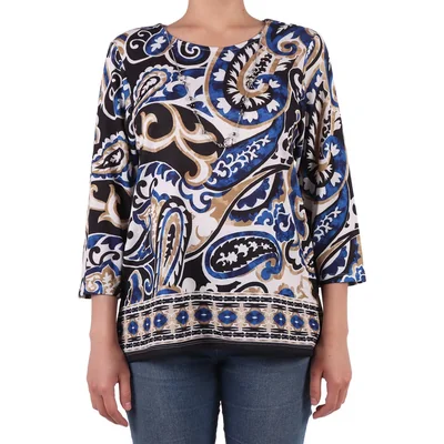 Blusa Estampado Paisley Manga 3/4 Alfred Dunner para Mujer