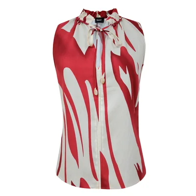 Blusa Cuello Mao Estampado Pinceladas Basel para Mujer