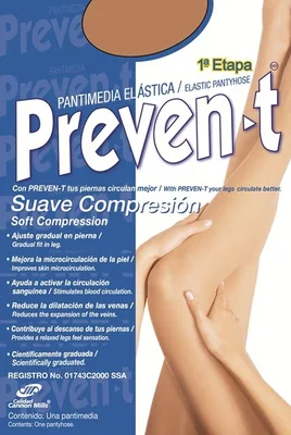 Pantimedia Elástica Dorian Grey Prevent- T para Mujer