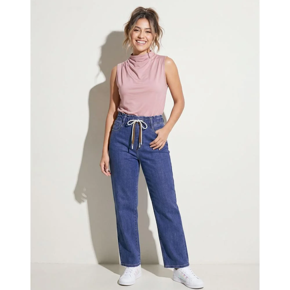 Jeans Mujer Moda Jogger Azul Furor 62107826