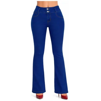Jeans Pump Up Corte Campana Jeans Beronna para Mujer