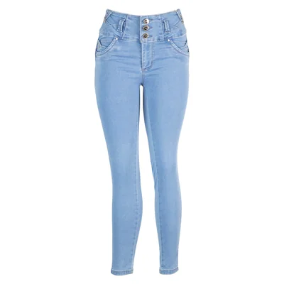 Jeans 3 Botones Regular Fit Recto Ciclon Jeans para Mujer