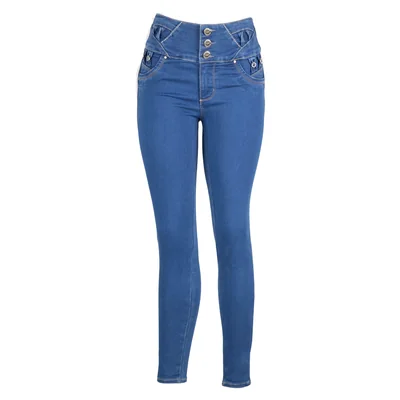 Jeans 3 Botones Ciclon Jeans Regular Fit Recto para Mujer