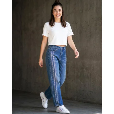 Jeans Mujer Moda Jogger Azul Frizia Jeans 60605802