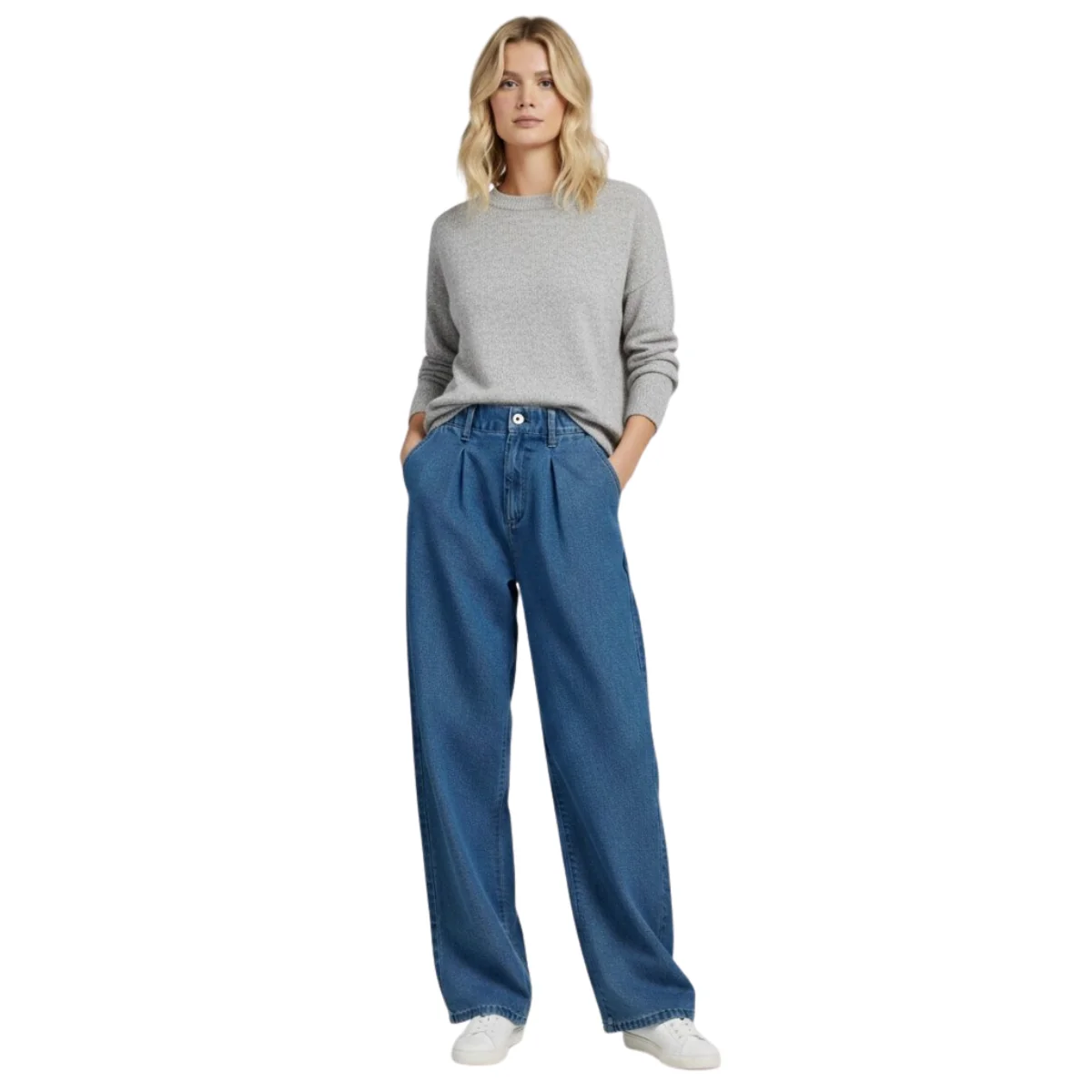 Jeans Wide Leg Relaxed para Mujer