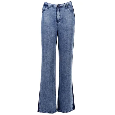 Jeans Wide Leg Black Tape para Mujer