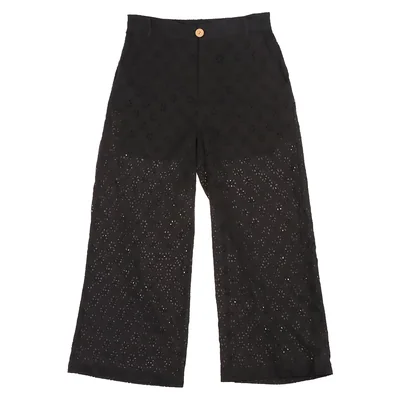 Pantalón Corte Amplio Calado Black Tape para Mujer