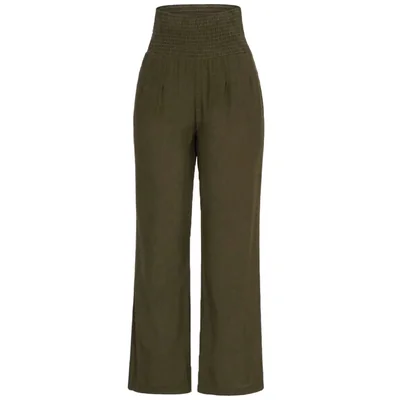 Pantalón Liso Pretina Ancha Ecof By Ecofashion para Mujer