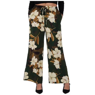 Pantalón Amplio Estampado Floral Elegante Dex para Mujer