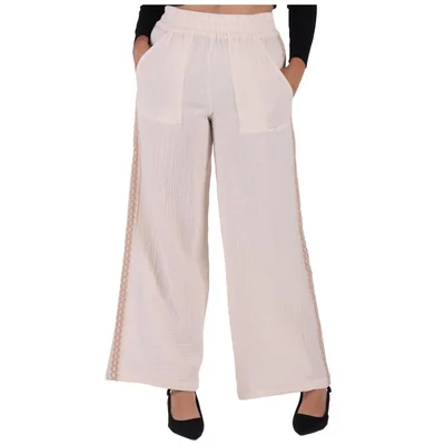 Pantalón Algodón Amplio Pierna Ancha Casual Dex para Mujer