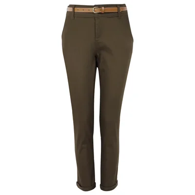 Pantalón Skinny con Cinturón Elle para Mujer