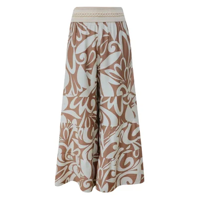 Pantalón Palazzo de Tiro Alto Basel para Mujer