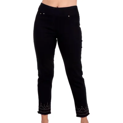Pantalón Slim Fit Bordado Pretina Ancga Ruby Rd para Mujer