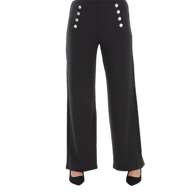 Pantalón Marinero con Detalle de Botones Frontales Life Styler para Mujer
