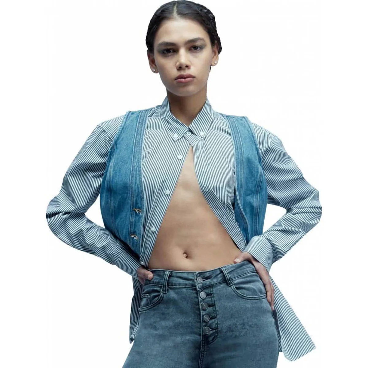 Jeans casual dama gris Atmosphere Dnm modelo 0345