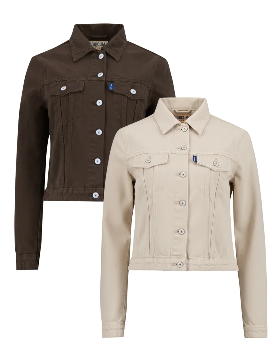 SET DE 2 CHAMARRAS BÁSICAS CAFÉ/BEIGE INDICUM MUJER