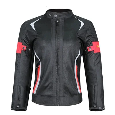 Chaqueta chamarra motocicleta rojo M reflejante mujer abrigo armadura forro impermeable seguridad