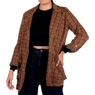 Chamarra Tweed Estilo Elegante y Versátil Rubi Rd Mujer