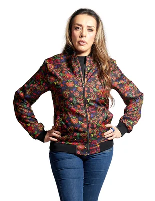 Chamarra bomber Free Spirit, Kalamkari