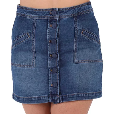 Mini Falda Denim con Botones Delanteros Dex para Mujer