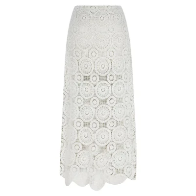 Falda Larga Lápiz de Crochet City Femme para Mujer