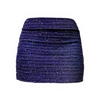 FALDA CORTA BRILLOS DISCRETOS MUJER COLOR MORADO