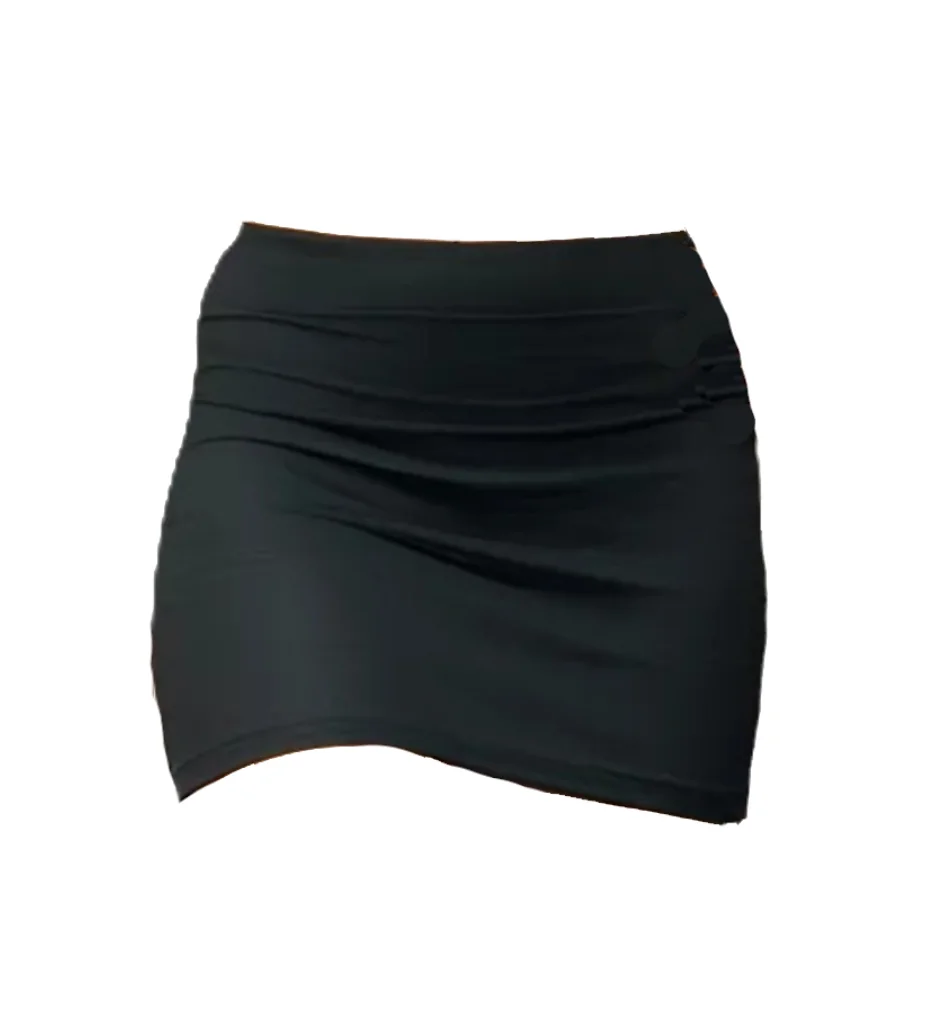 MINIFALDA AJUSTABLE NEGRA DE LICRA ESTIRABLE