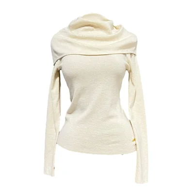 Suéter Hueso Cuello Suelto Para Dama MUSSI