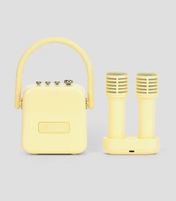 Bocina portátil inalámbrica Bluetooth Karaoke SongBird-SE Amarillo