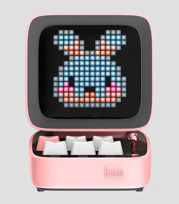 Bocina Portátil Inalámbrica Bluetooth Retro con micrófono de Karaoke Rosa