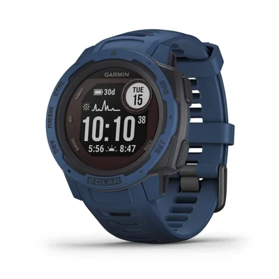 Smartwatch Garmin Instinct Solar GPS resistente de 45 mm azul reacondicionado