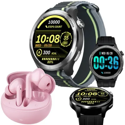 Smartwatch FILWANS GTR Lite Negro con Audífonos G-Tide L42 Rosa