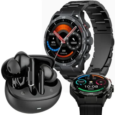 Smartwatch FILWANS GTR Negro con Audífonos G-Tide L42 Negro