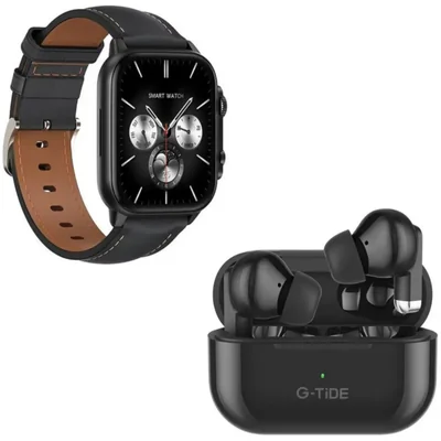 Smartwatch G Tide S5 Pro con Audifonos Bluetooh G Tide L22 Negro
