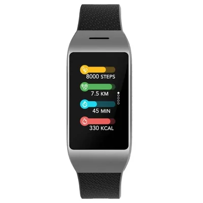Reloj inteligente ZeNEO Fitness de silicón MyKronoz color plateado