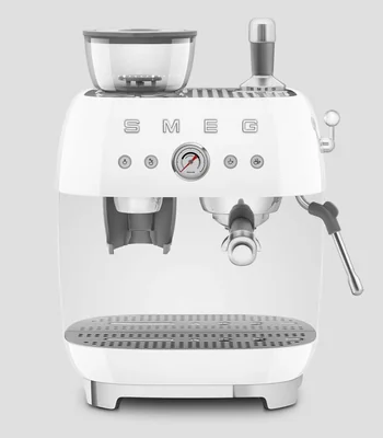 Cafetera EGF03WHUS para 10 tazas blanca en acero inoxidable