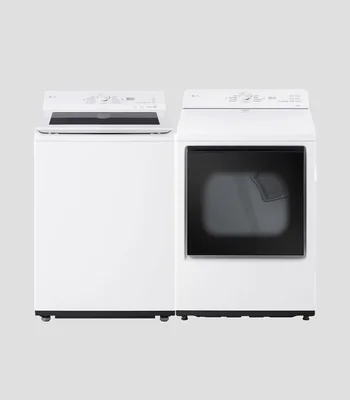 Combo Lavadora carga superior 23 Kg + Secadora carga frontal 22 Kg, blanco