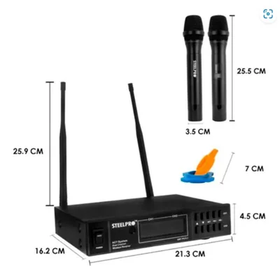 Microfono UHF-PRO9.2 Profesional Steelpro Frecuencia Multicanal