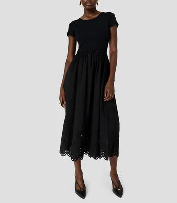 Vestido largo liso Mujer