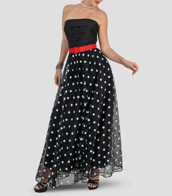 Vestido de fiesta largo estampado Mujer