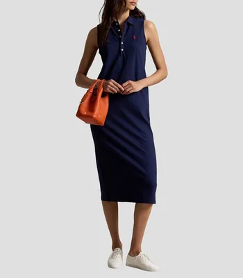 Vestido midi liso Mujer