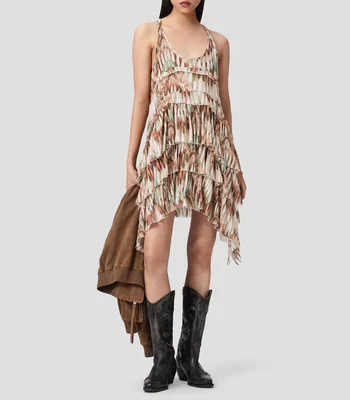 Vestido mini estampado Cavarly Mujer