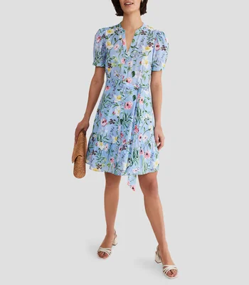 Vestido mini con flores Velma Mujer