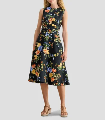 Vestido midi fantasía Mujer