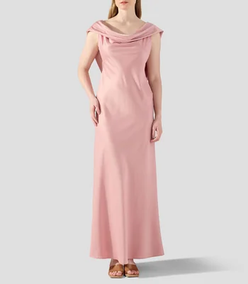 Vestido de fiesta largo liso Mujer