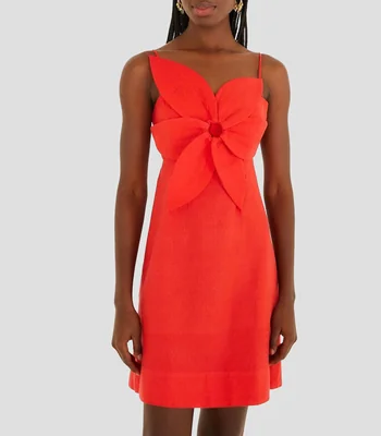 Vestido mini liso Mujer