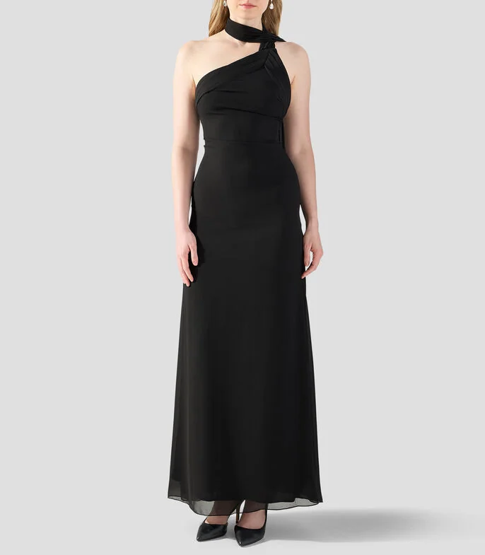 Vestido de fiesta maxi liso Mujer