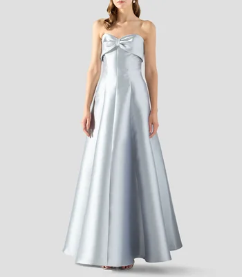 Vestido de fiesta largo liso Mujer