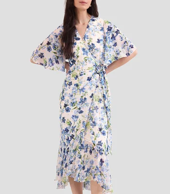 Vestido Midi manga corta fantasía Mujer